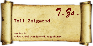 Tell Zsigmond névjegykártya