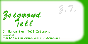 zsigmond tell business card